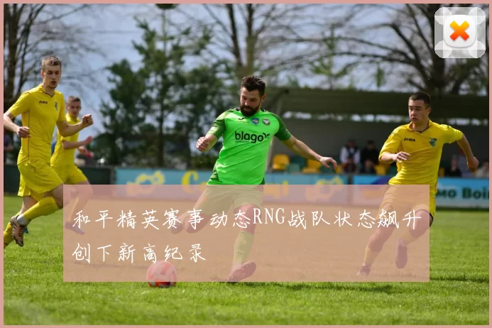 和平精英赛事动态RNG战队状态飙升创下新高纪录